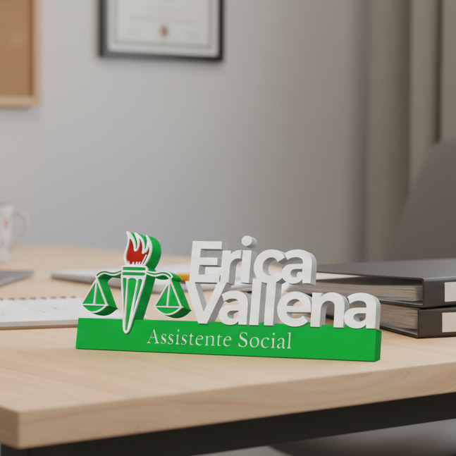 Placa de identificação personalizada